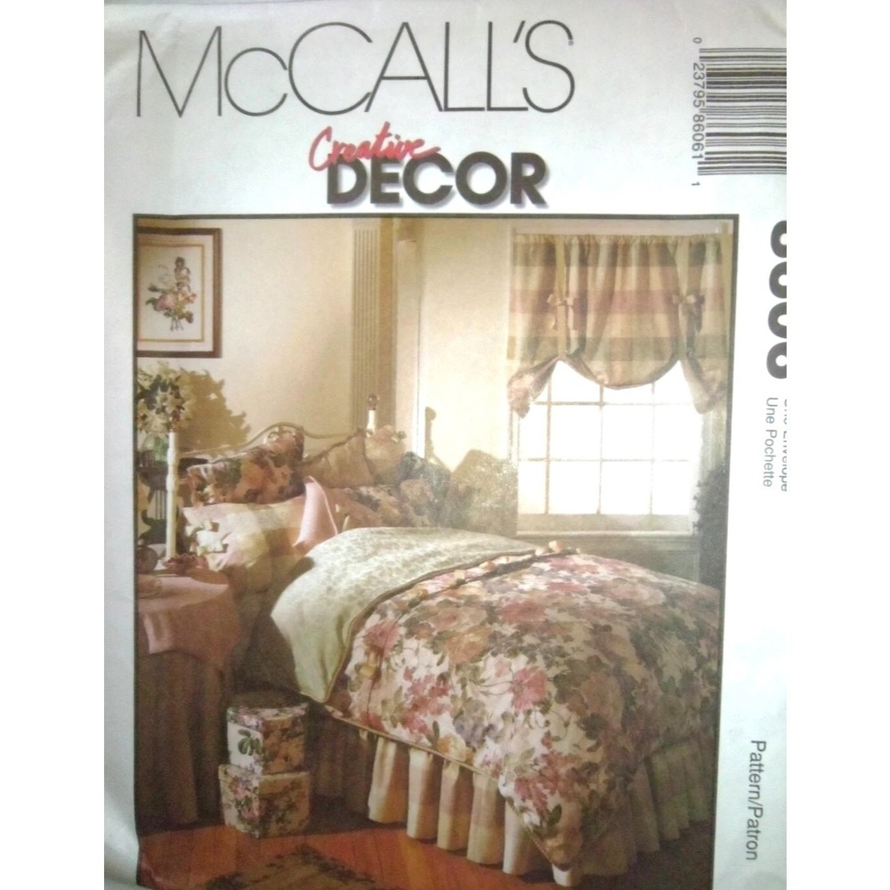 McCalls Sewing Pattern 8606‎ Bedroom Essentials UNCUT Home Decor